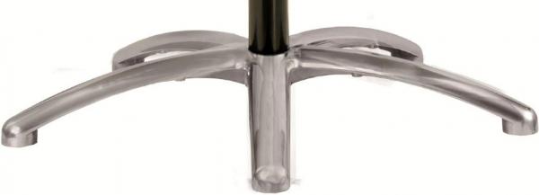 Plochý hliníkový leštený kríž Ø 640 mm + čierny piest