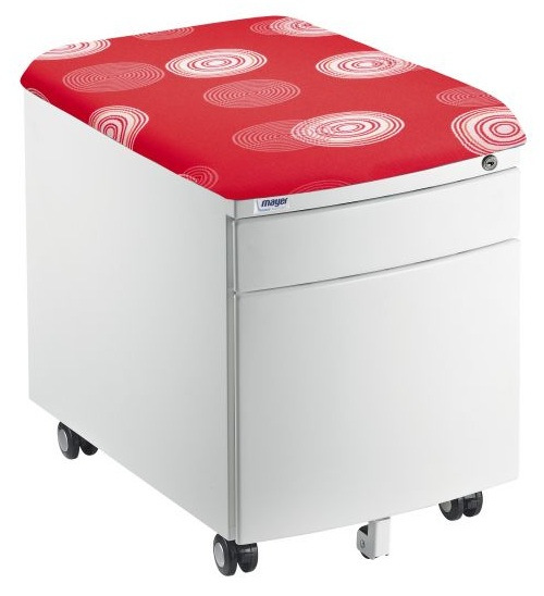 Profi 32W8 (v 52 x š 39 x hl 55 cm), kov biely + čalúnenie 26 091 Červený kruh