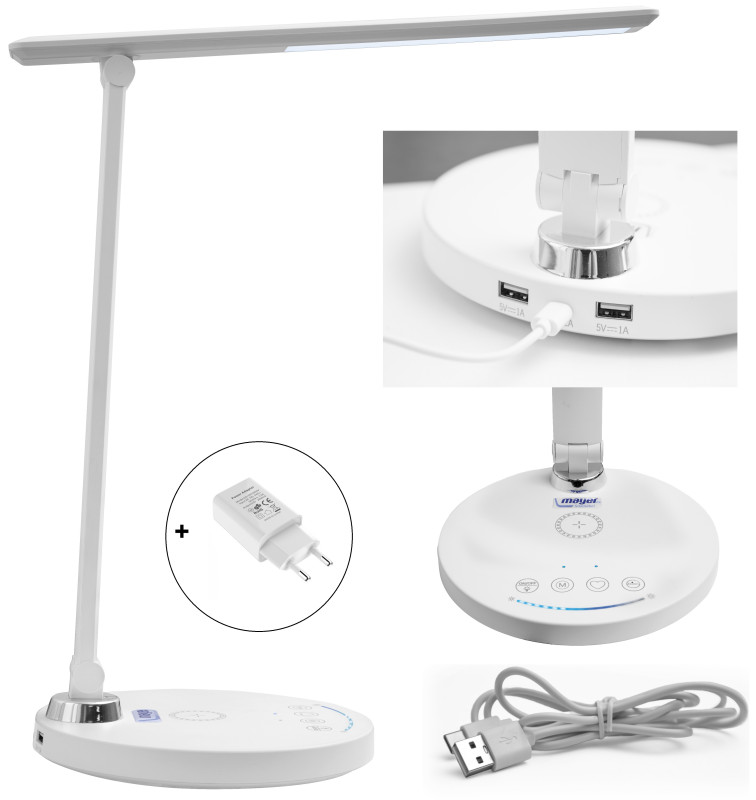 LED Lampa s bezdrát. nabíjaním a s USB káblom + Adaptér 32LED-AD