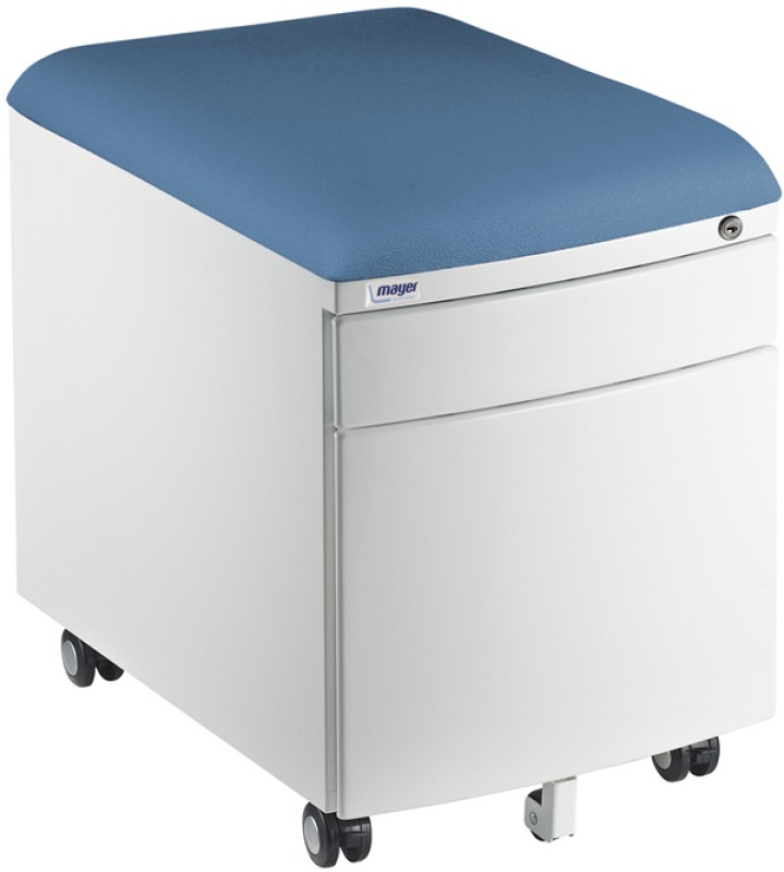 Profi 32W8 (v 52 x š 39 x hl 55 cm), kov biely + čalúnenie Modrý AquaClean