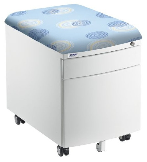 Profi 32W8 (v 52 x š 39 x hl 55 cm), kov biely + čalúnenie 26 092 Modrý kruh