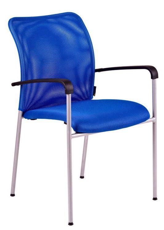 OFFICE PRO Konferenčná rokovacia stolička TRITON GREY modrá
