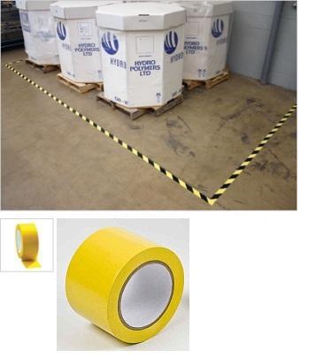 COBA VYZNAČOVACIA výstražná podlahová priemyselná páska 50 mm x 33 m ŽLTÁ