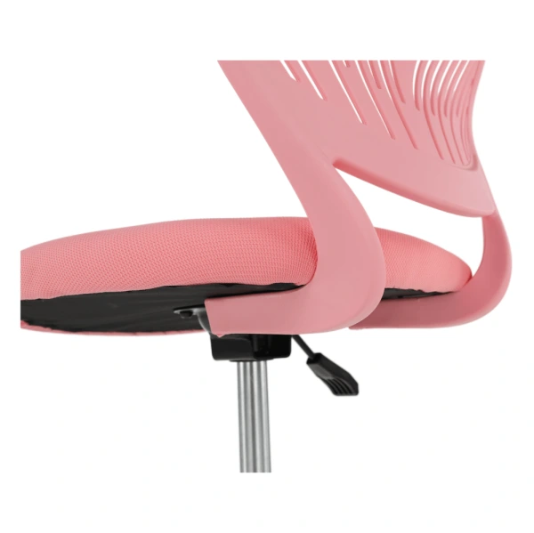 Otočná stolička, ružová/chróm, SELVA 12