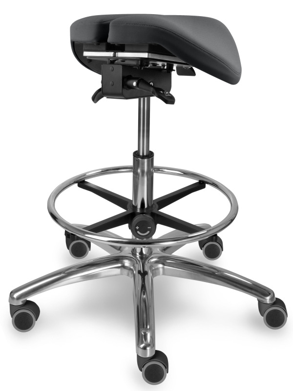 Sedlová zdravotnícka stolička 1214 S DENT čalúnenie KOŽENKA Silvertex, Mediflex 10