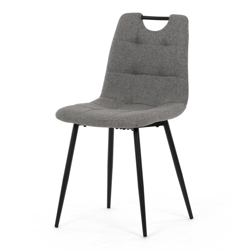 Jídelní židle, šedá, hladká látka, DCL-V2017 GREY2