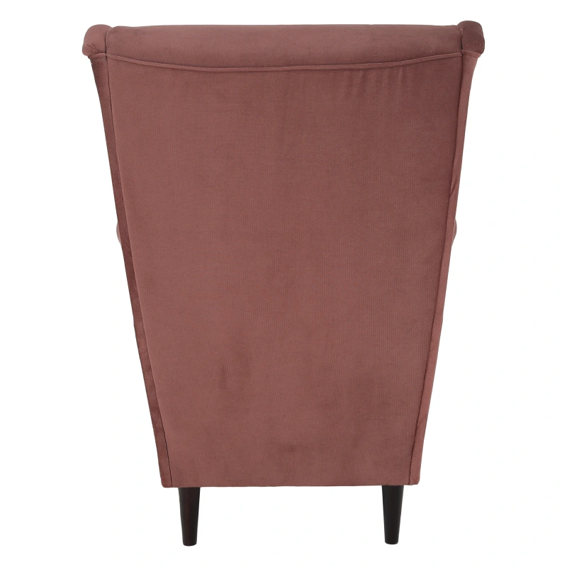 Kreslo ušiak, staroružová/orech, RUFINO 3 NEW 13