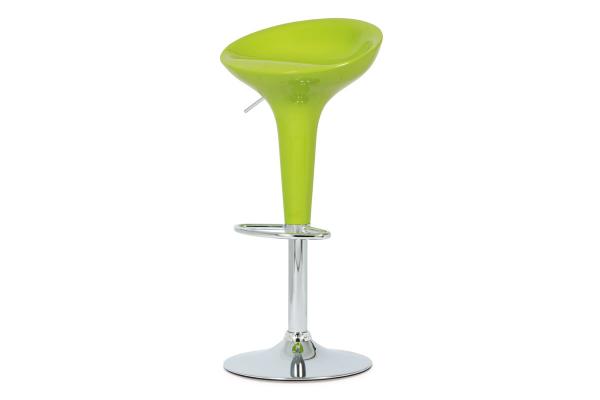 Autronic Barová stolička AUB-9002 LIM, plast zelený/chróm