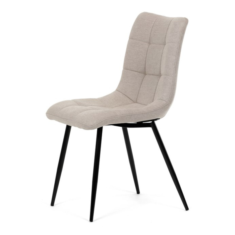 Židle jídelní DCL-193 CAP2, cappucino látka, černé kovové nohy 3