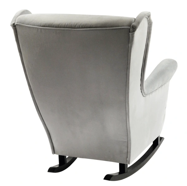 Hojdacie kreslo ušiak, svetlosivá/čierna, TEJA 9