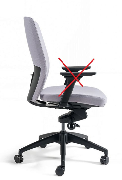 OFFICE PRO bestuhl Kancelárska stolička J2 BLACK BP šedá bez podrúčok 3