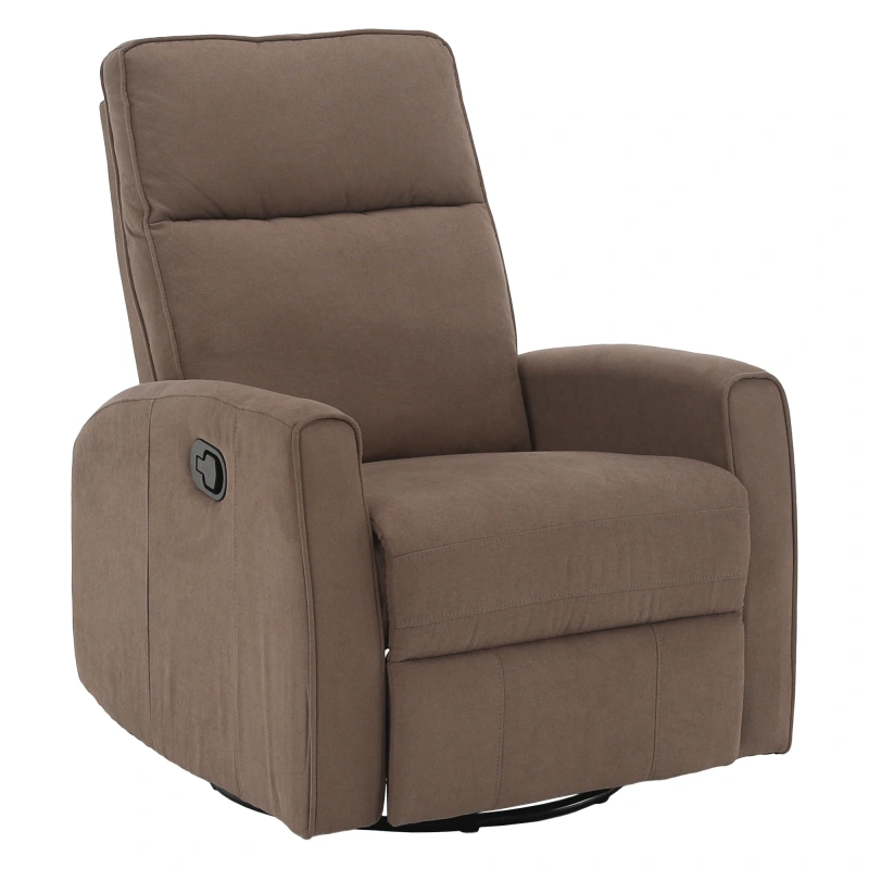 Relaxačné otočné kreslo, sivohnedá Taupe, MEKENZI 1