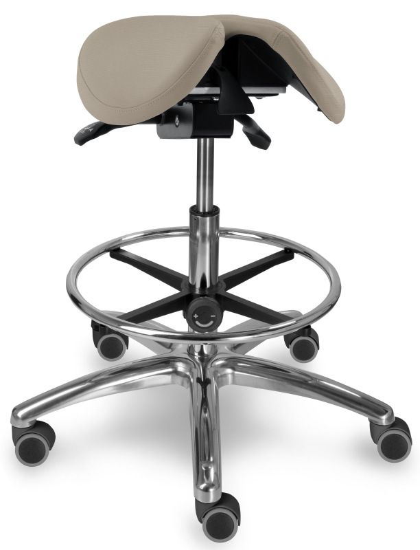 Sedlová zdravotnícka stolička 1214 S DENT čalúnenie KOŽENKA Silvertex, Mediflex 14