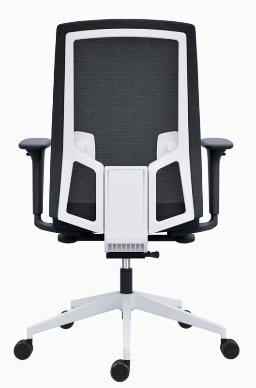 Kancelárska stolička 2900 SYN SL LAPEL BLACK WHITE čalúnenie PRINCE pravá koža 4