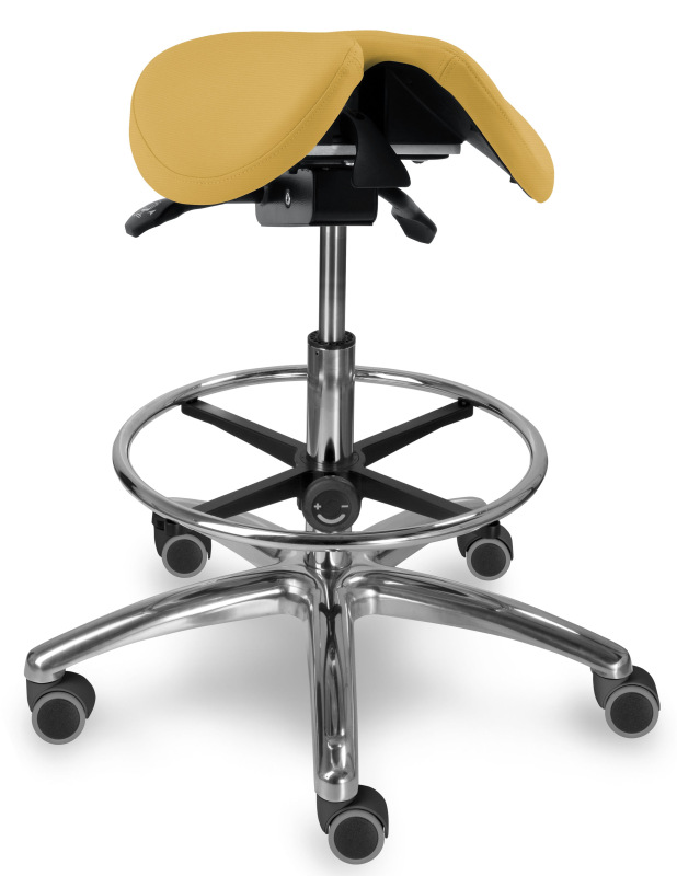 Sedlová zdravotnícka stolička 1214 S DENT čalúnenie KOŽENKA Silvertex, Mediflex 13