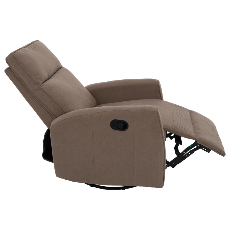Relaxačné otočné kreslo, sivohnedá Taupe, MEKENZI 10
