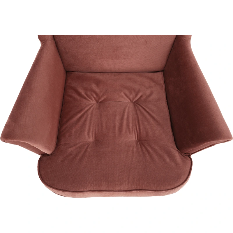 Kreslo ušiak, staroružová/orech, RUFINO 3 NEW 2