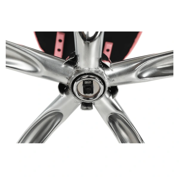 Otočná stolička, ružová/chróm, SELVA 10