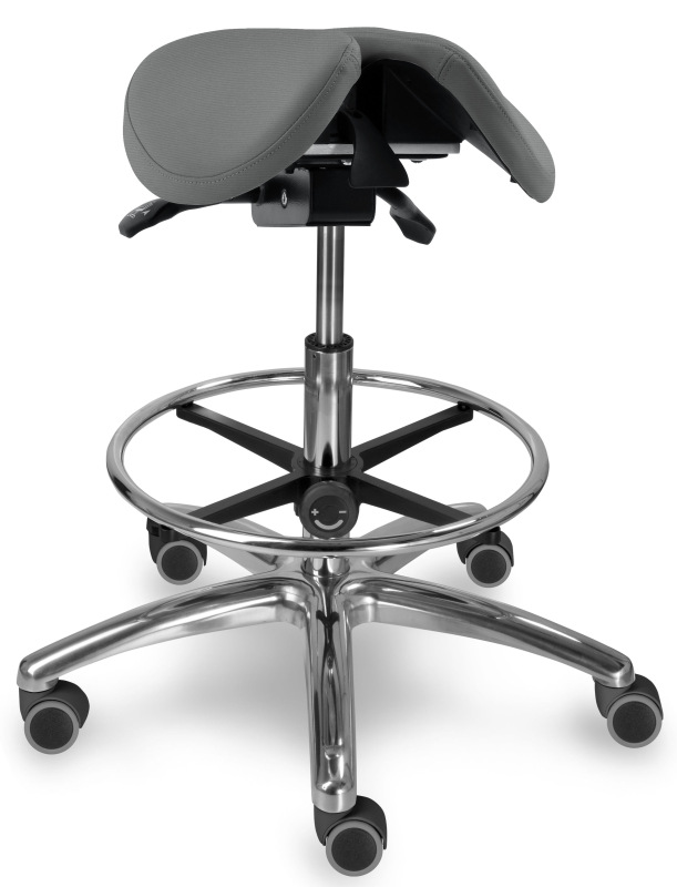 Sedlová zdravotnícka stolička 1214 S DENT čalúnenie KOŽENKA Silvertex, Mediflex 15