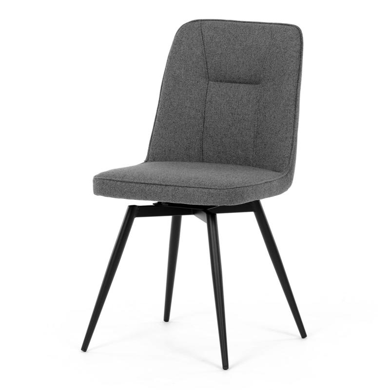 Jídelní židle, šedá, hladká látka, DCL-V2052 GREY2