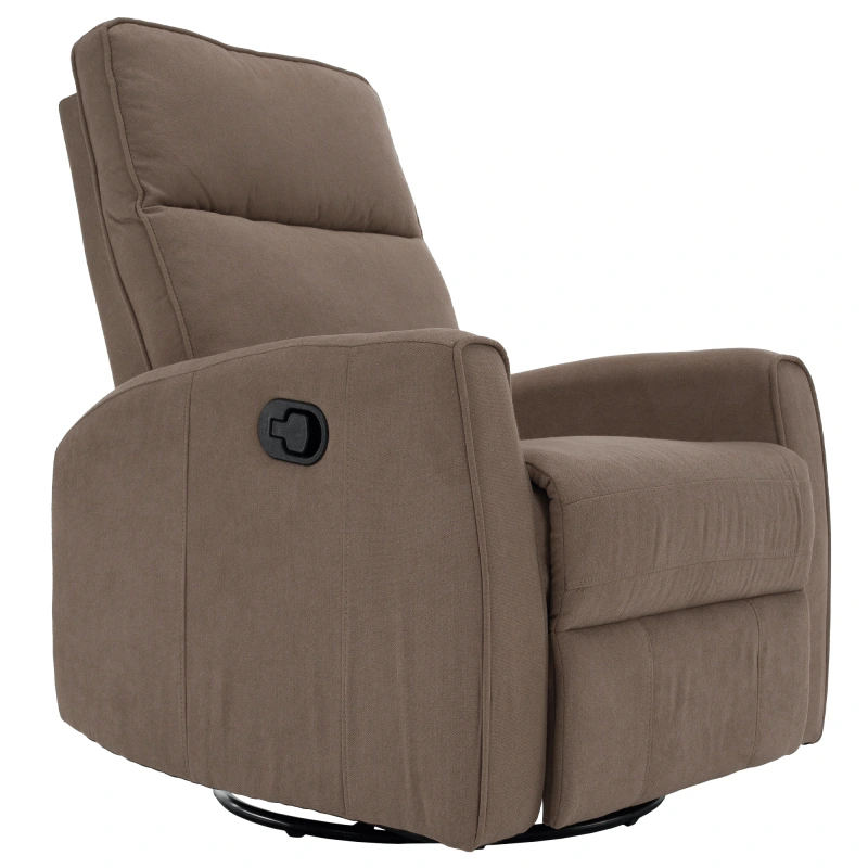 Relaxačné otočné kreslo, sivohnedá Taupe, MEKENZI 5
