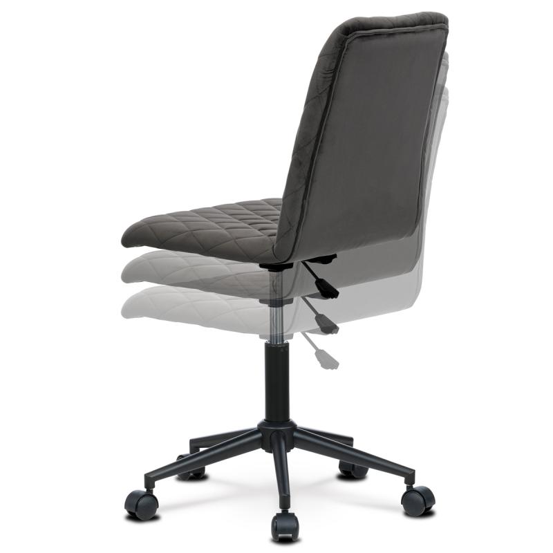 Kancelárská stolička Junior KA-T901 GREY4, sivá zamatová látka