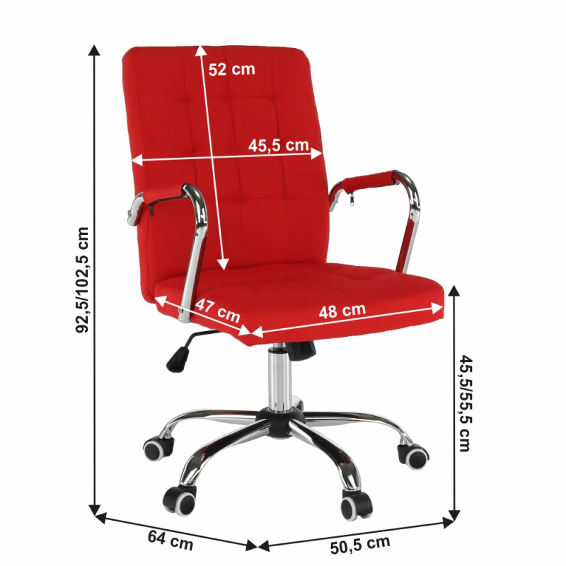 Kancelárske kreslo, červená, MORGEN 12