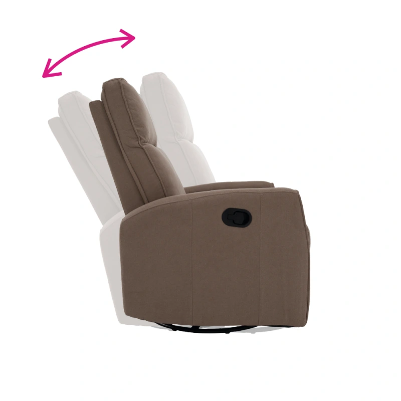 Relaxačné otočné kreslo, sivohnedá Taupe, MEKENZI 17