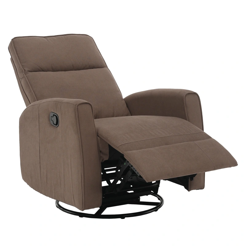 Relaxačné otočné kreslo, sivohnedá Taupe, MEKENZI 18