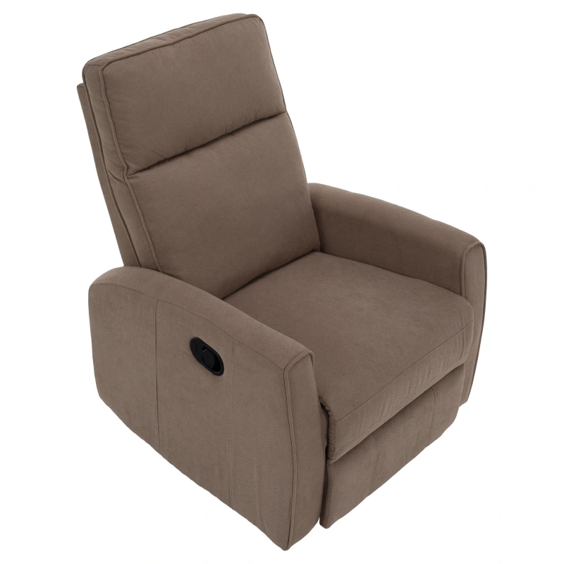 Relaxačné otočné kreslo, sivohnedá Taupe, MEKENZI 4