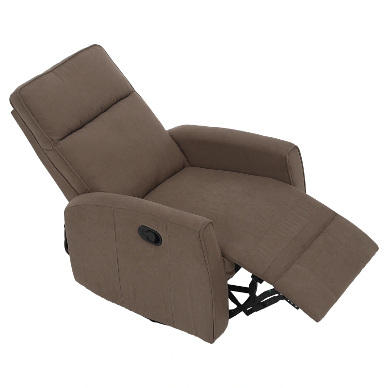 Relaxačné otočné kreslo, sivohnedá Taupe, MEKENZI 19