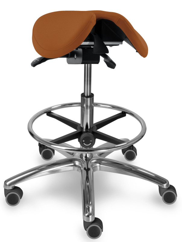 Sedlová zdravotnícka stolička 1214 S DENT čalúnenie KOŽENKA Silvertex, Mediflex 16