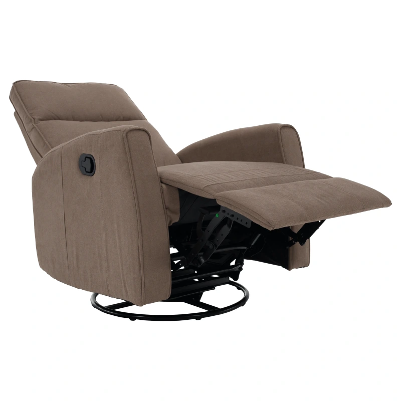 Relaxačné otočné kreslo, sivohnedá Taupe, MEKENZI 11