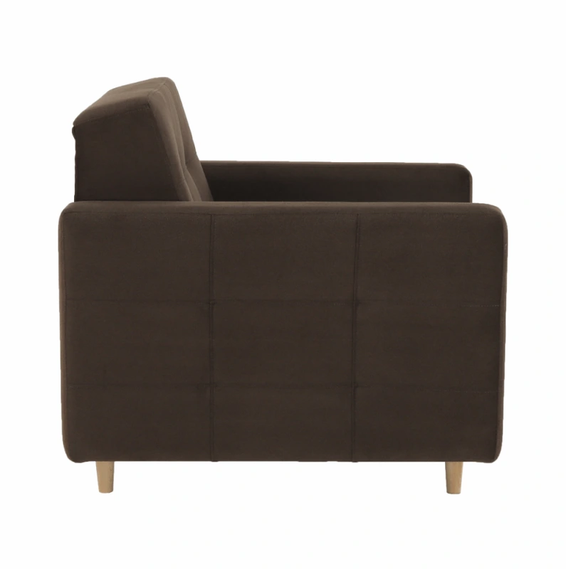 Celočalúnené kreslo, čokoládová látka, AMEDIA 13