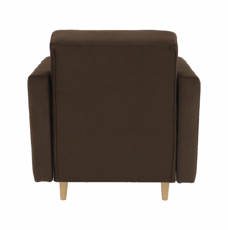 Celočalúnené kreslo, čokoládová látka, AMEDIA 12