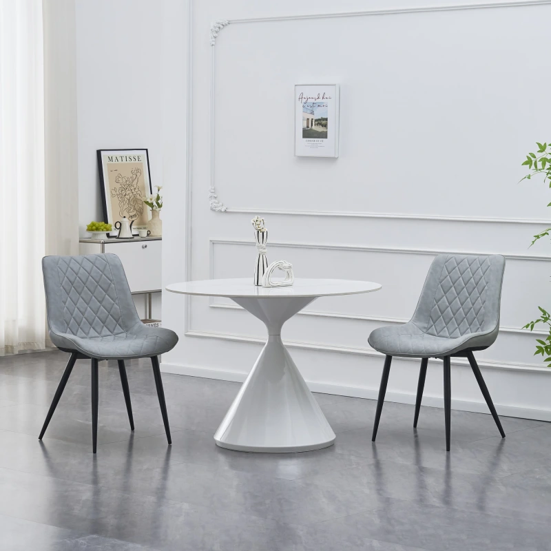 Stolička, sivá ekokoža/čierna, HARLAN 1