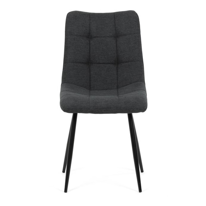 Židle jídelní DCL-193 GREY2, šedá látka, černé kovové nohy 1