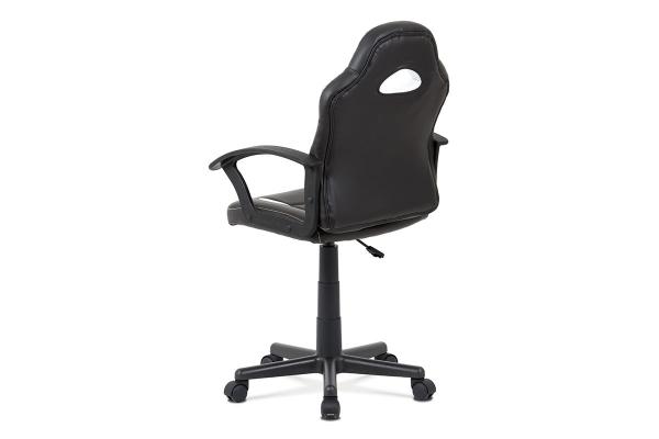 Kancelárska stolička Kids KA-V107 WT, biela-čierna ekokoža