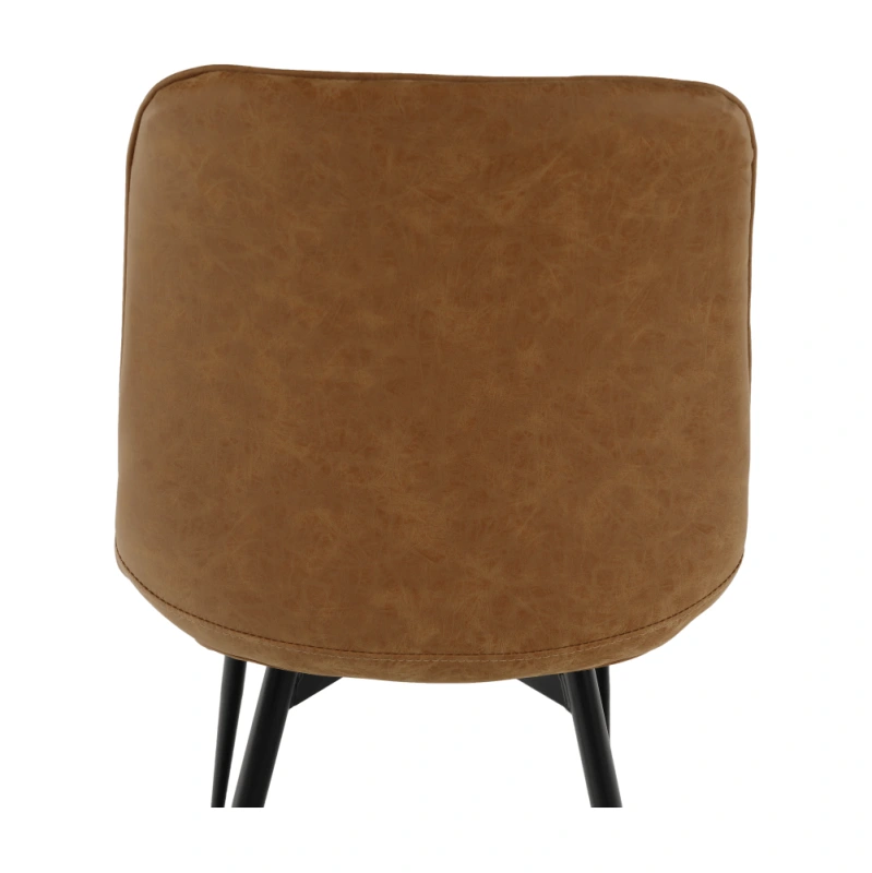 Stolička, ekokoža hnedá camel/čierna, HAZAL 2