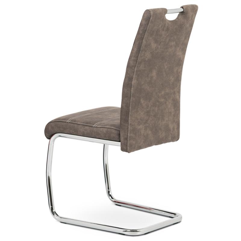 Jedálenská stolička HC-483 BR3 hnedá látka COWBOY v dekore vintage kože