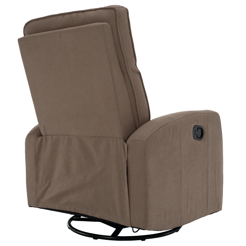 Relaxačné otočné kreslo, sivohnedá Taupe, MEKENZI 8