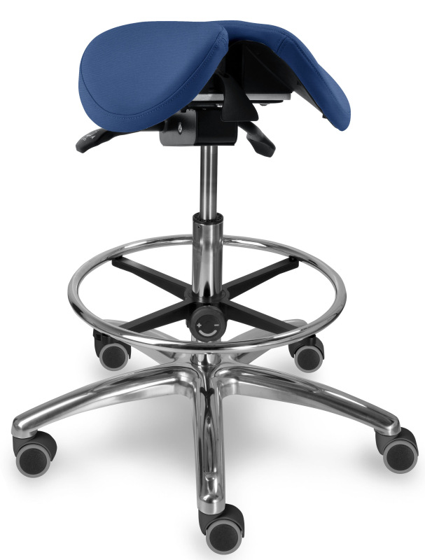 Sedlová zdravotnícka stolička 1214 S DENT čalúnenie KOŽENKA Silvertex, Mediflex 19