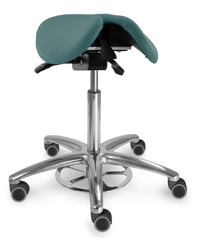 Sedlová zdravotnícka stolička 1214 S CLEAN čalúnenie KOŽENKA Silvertex, Mediflex 7