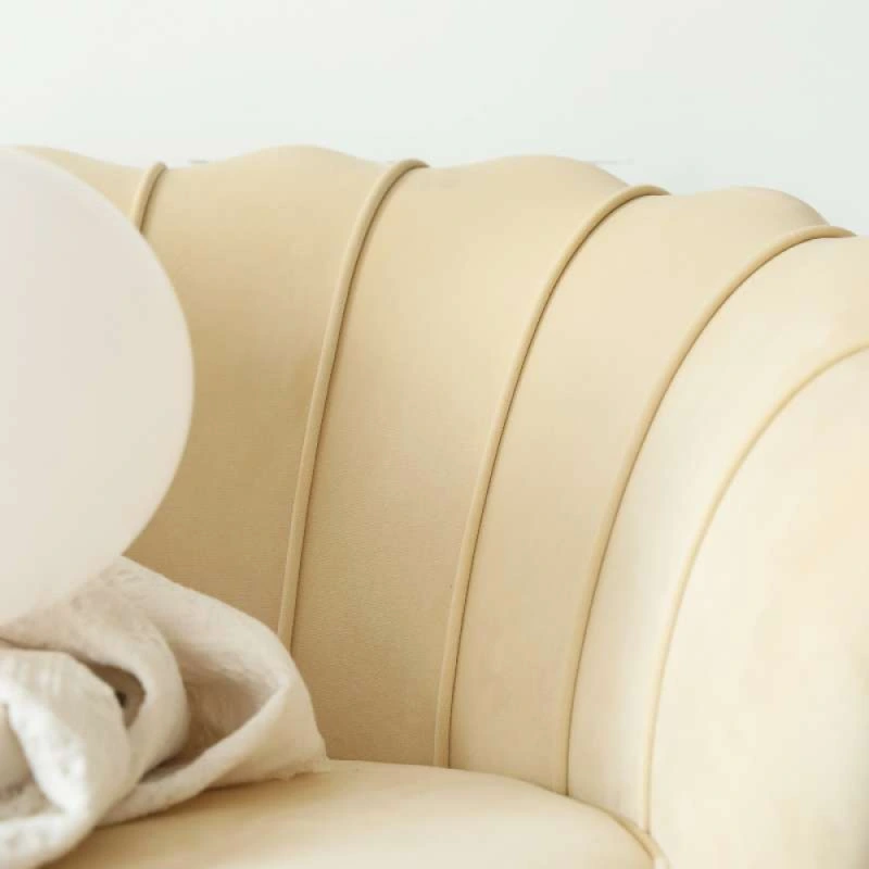 Kreslo v štýle Art-deco, béžová Velvet látka/gold chróm zlatý, NOBLEO 3