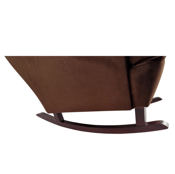 Hojdacie kreslo ušiak, hnedá/orech, TEJA 11