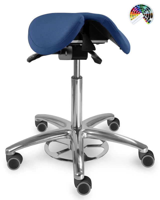 Sedlová zdravotnícka stolička 1214 S CLEAN čalúnenie KOŽENKA Silvertex, Mediflex 9