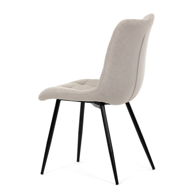 Židle jídelní DCL-193 CAP2, cappucino látka, černé kovové nohy 5
