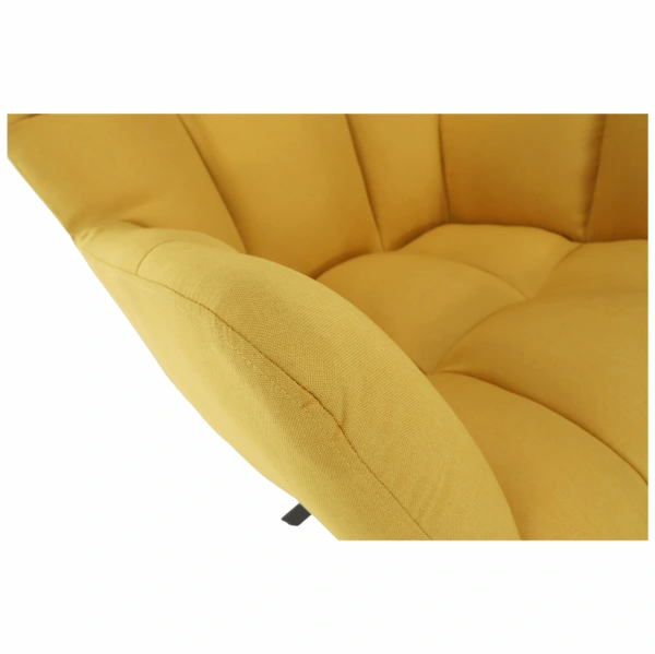 Dizajnové otočné kreslo, žltá/čierna, KOMODO 6