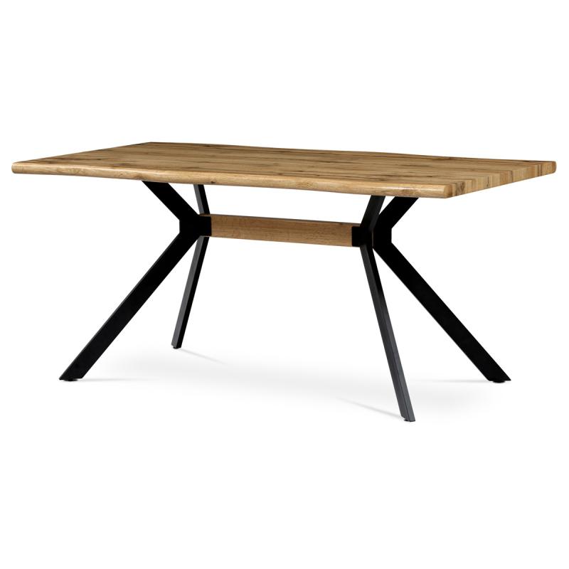Autronic Jedálenský stôl HT-863 OAK, 160x90x76 cm, MDF doska, 3D dekor divoký dub