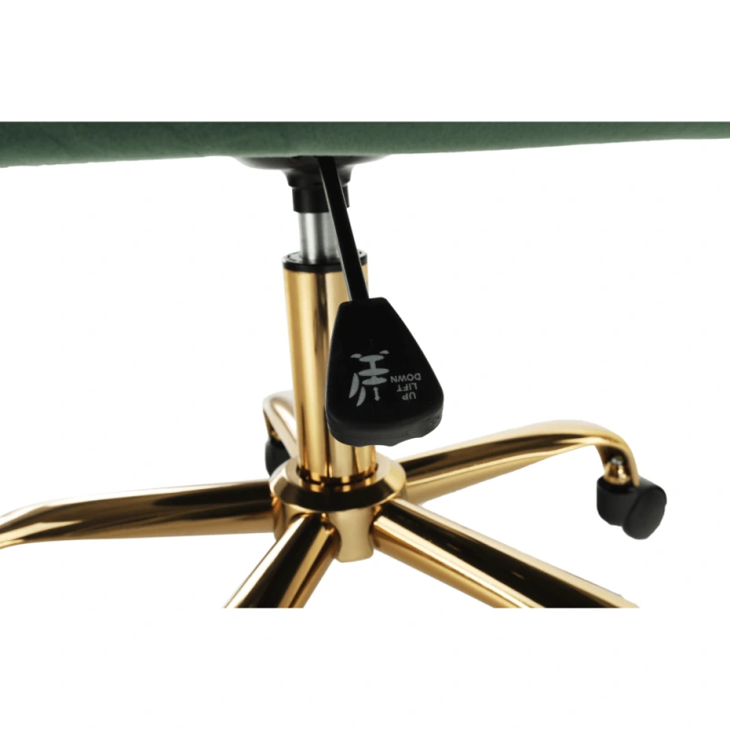 Kancelárske kreslo, Velvet látka zelená/zlatá, EROL 16